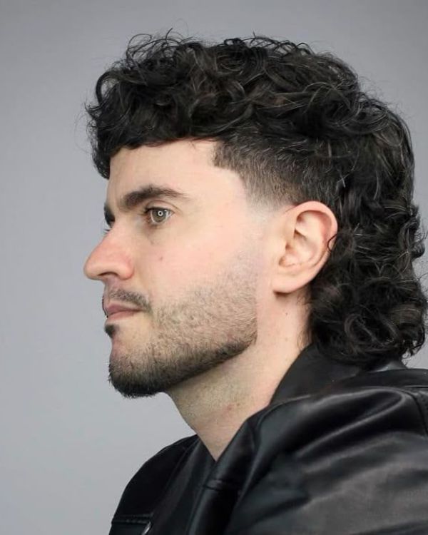 Curly Mullet Fade