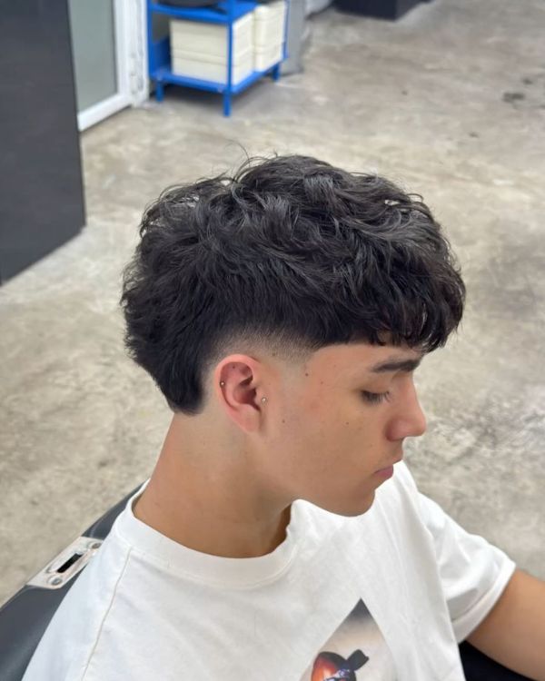 Faded Mullet with Fringe