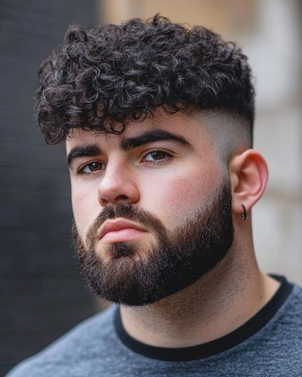 Messy Curly Hair Fade