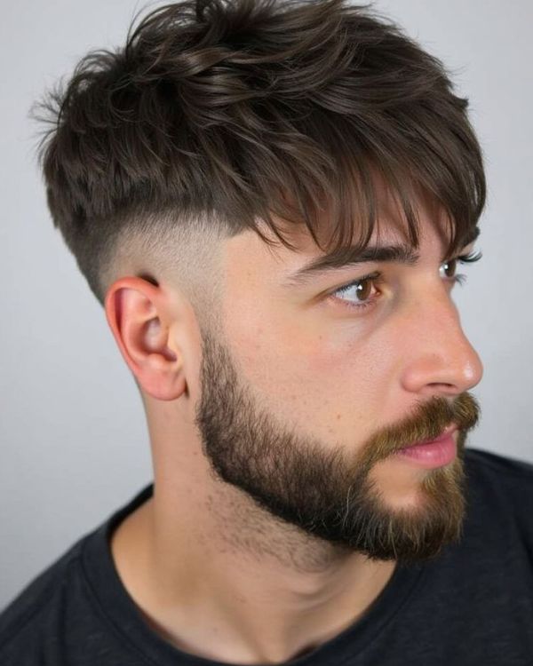 Short, Choppy Mod with Beard