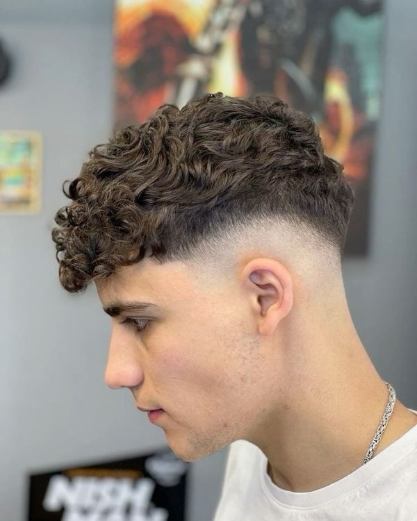 Textured Short Curls With Fade