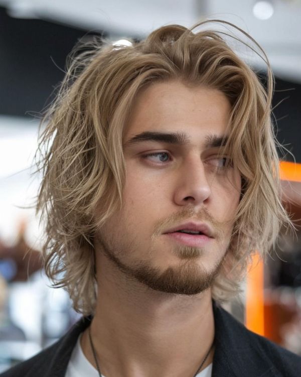Attractive Long Flowing Middle Part