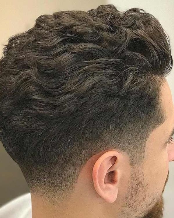 Brushed Back Wavy Crew Cut
