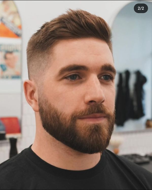Crew Cut Fade with Beard