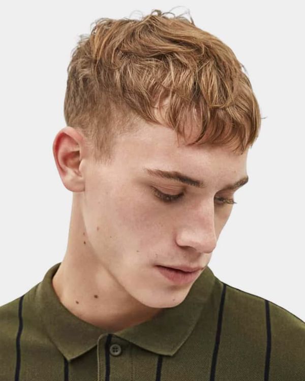 Messy French Crop with Low Taper Fade