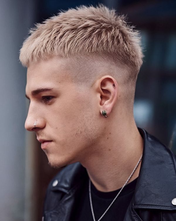 Messy French Crop with Low Taper Fade