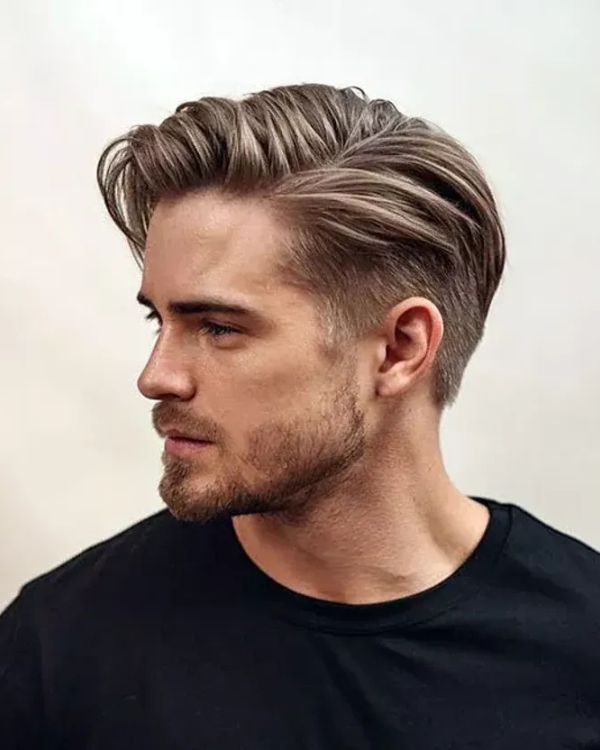 Parted Slick Back Taper