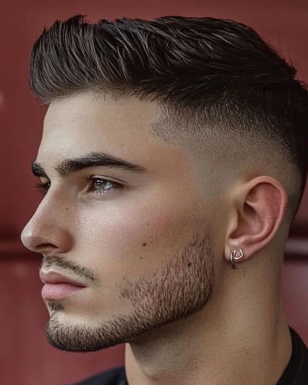 Short Brush Up with High Fade