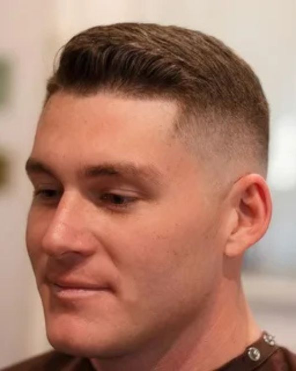 Side Swept Crew Cut Fade