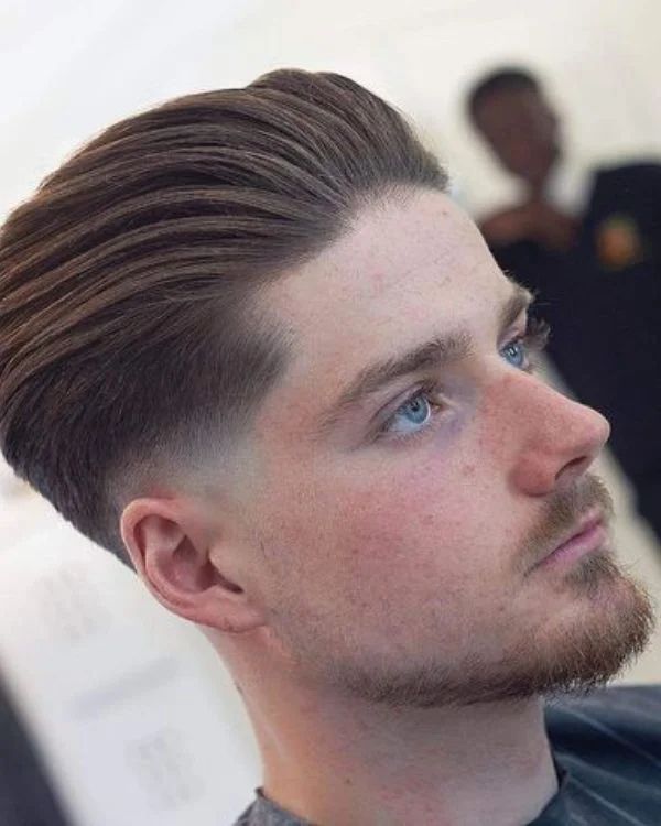 Slick Back with Drop Fade