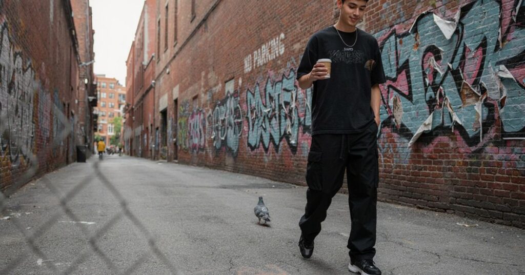 oversized T-Shirt With Cargo Pants