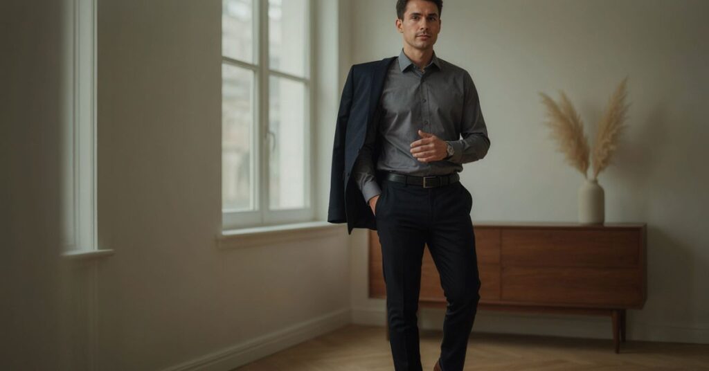 Formal Grey Shirt Outfits