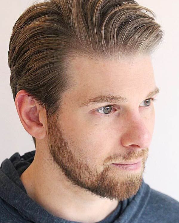 Messy Layered Comb Over with Tapered Sides