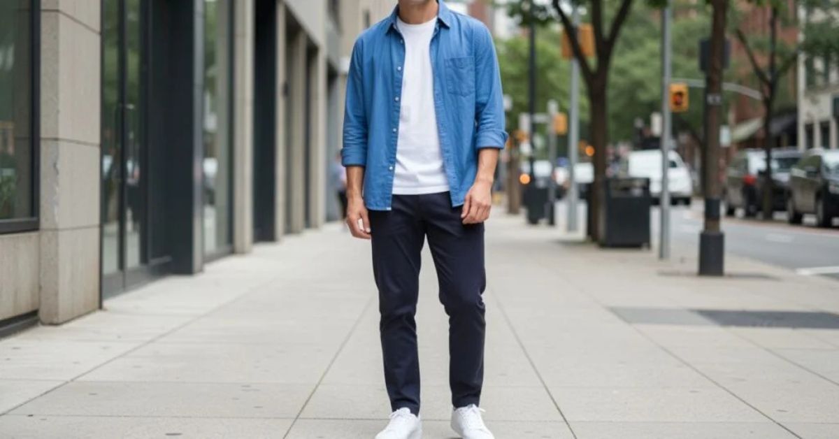 blue shirt