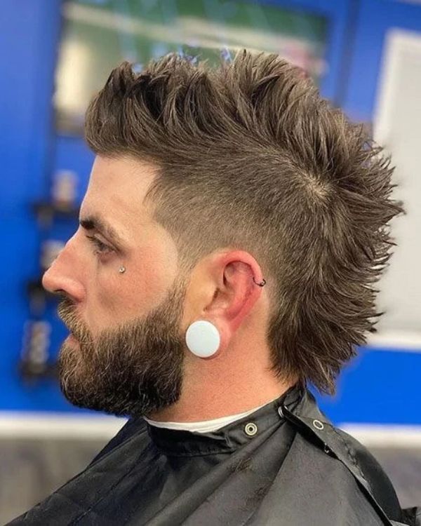 Messy Mohawk Fade