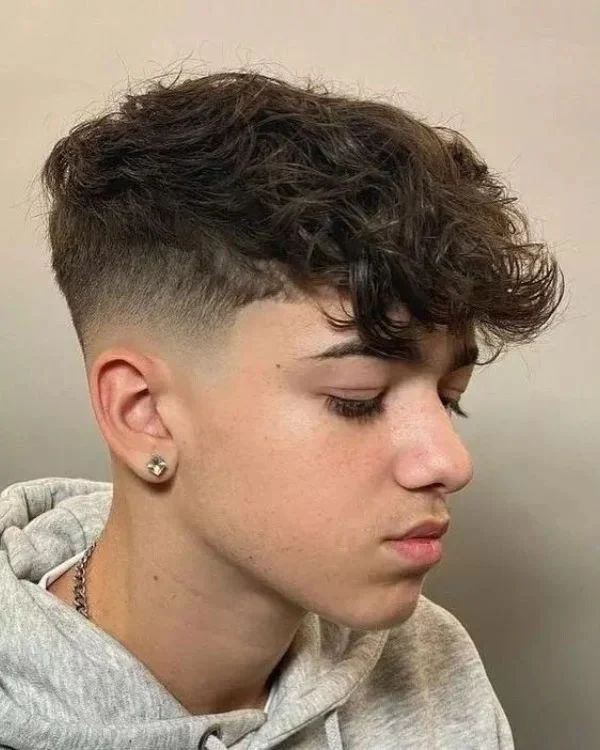 Messy, Textured Fringe with Fade